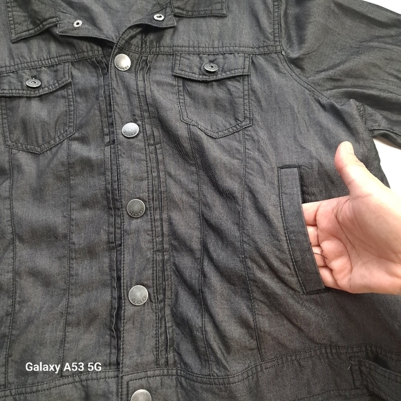 Tahari Women Soft Collared Neck Long Sleeve Jacket w Pockets Charcoal Size XL - Picture 3 of 14